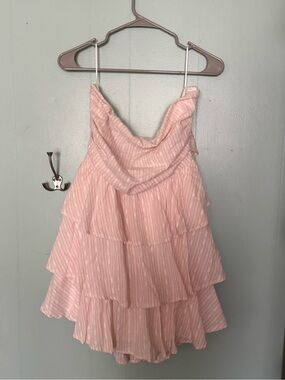Altar’d State Multi Tiered Strapless Dress with Tie back